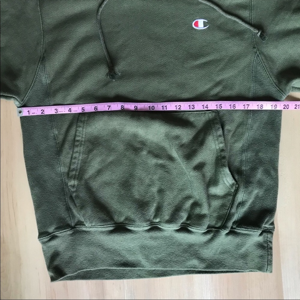 Champion Reverse Weave Classic Logo Patch Green H… - image 6